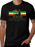 Rasta Lion Rebel Music Graphic T-Shirt