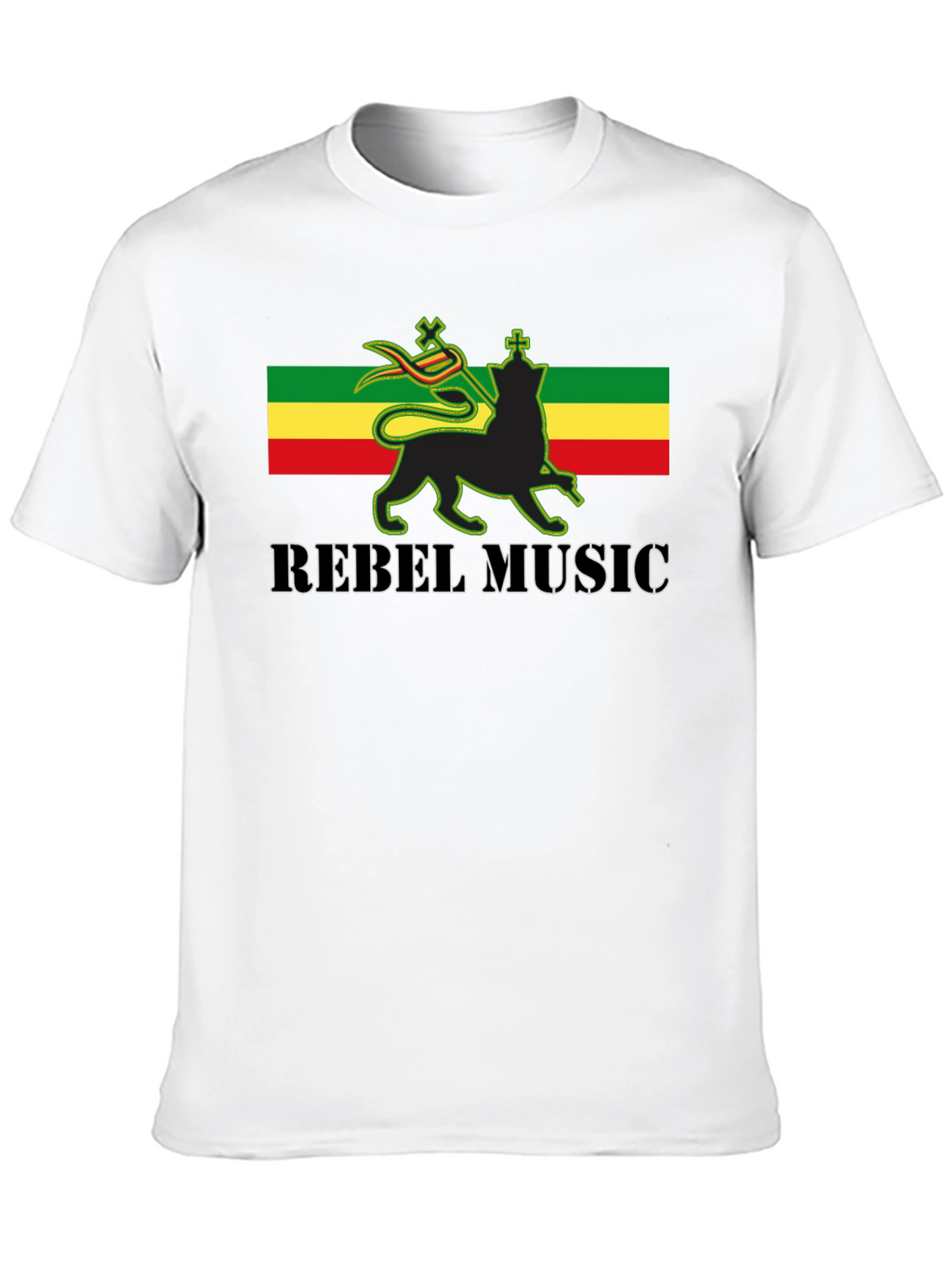 Rasta Lion Rebel Music Graphic T-Shirt