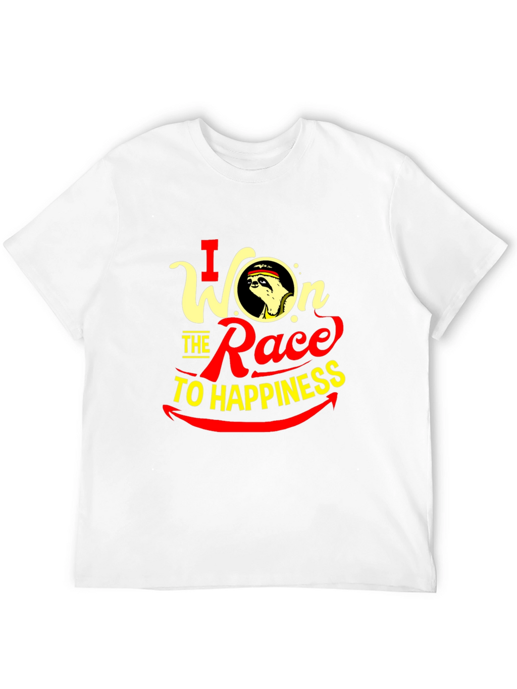 I Won the Race to Happiness Sloth Graphic T-Shirt