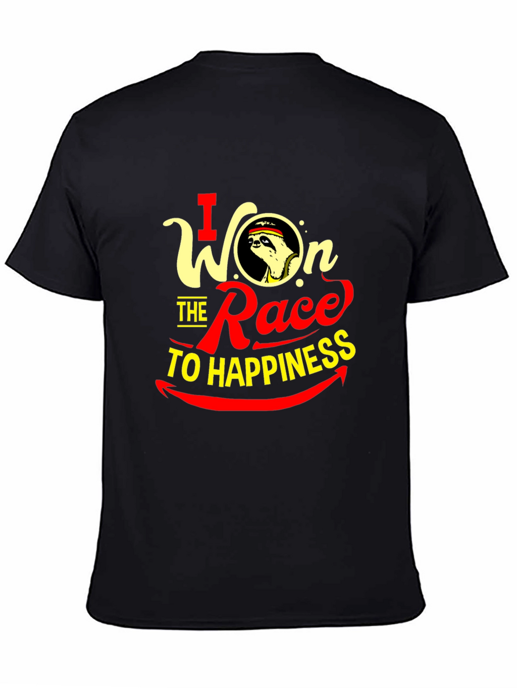 I Won the Race to Happiness Sloth Graphic T-Shirt