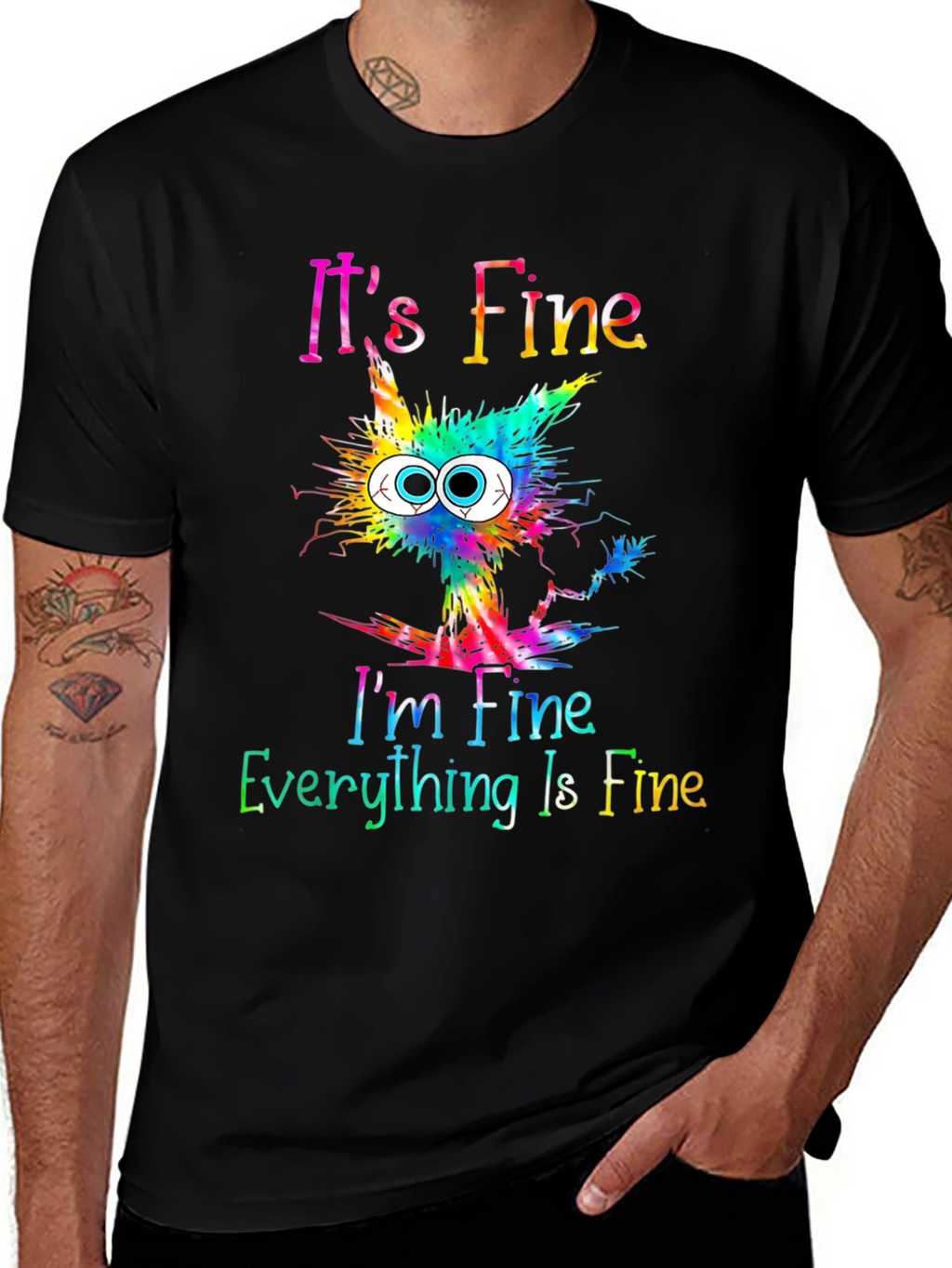 Its Fine Cat Graphic T-Shirt
