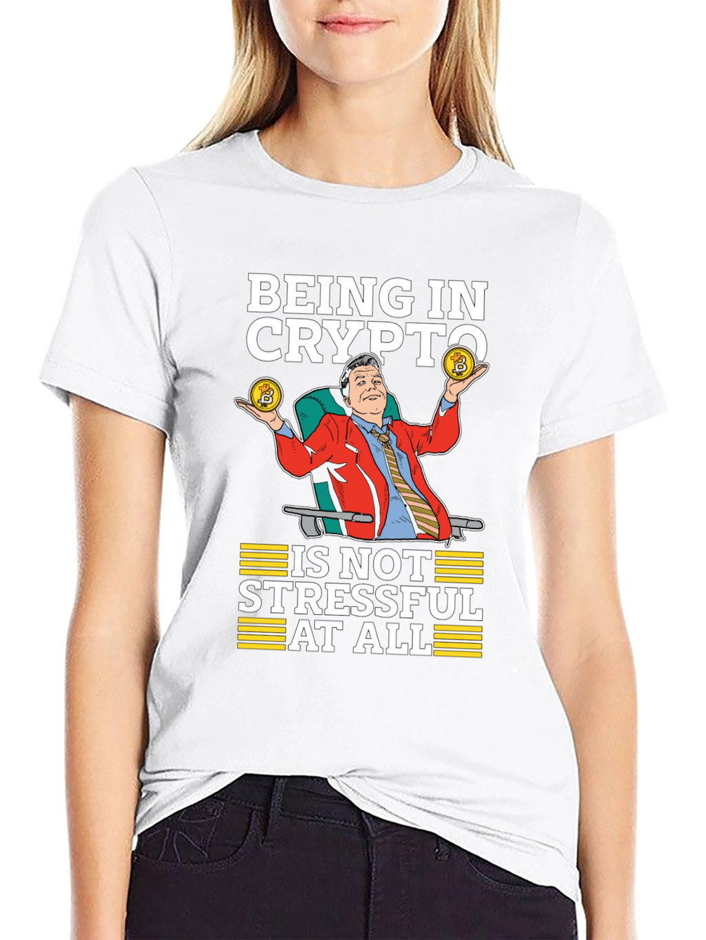 Crypto Investor T-Shirt - Stress-Free Bitcoin Style
