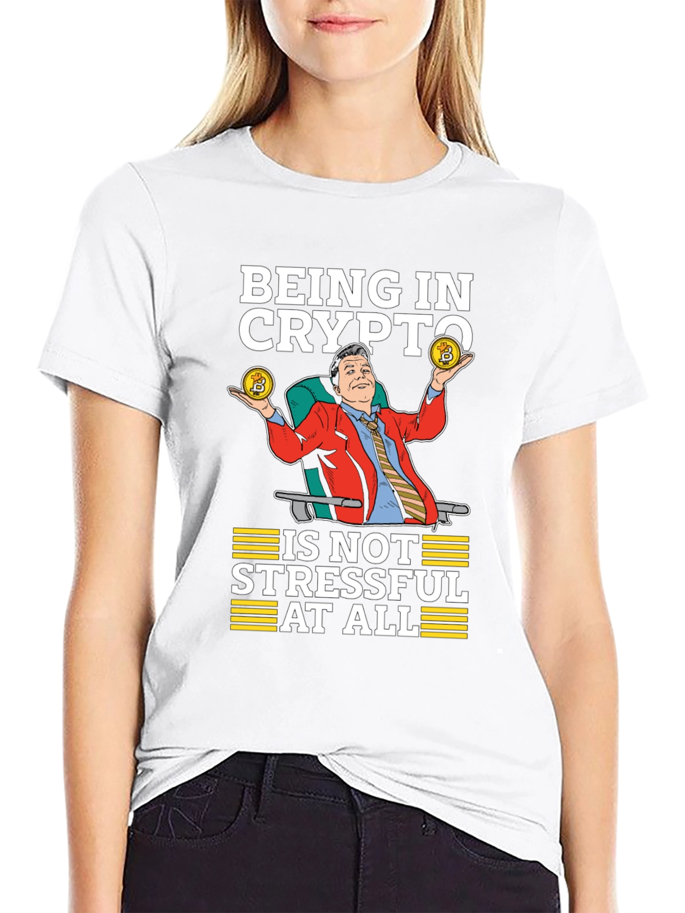 Crypto Investor T-Shirt - Stress-Free Bitcoin Style