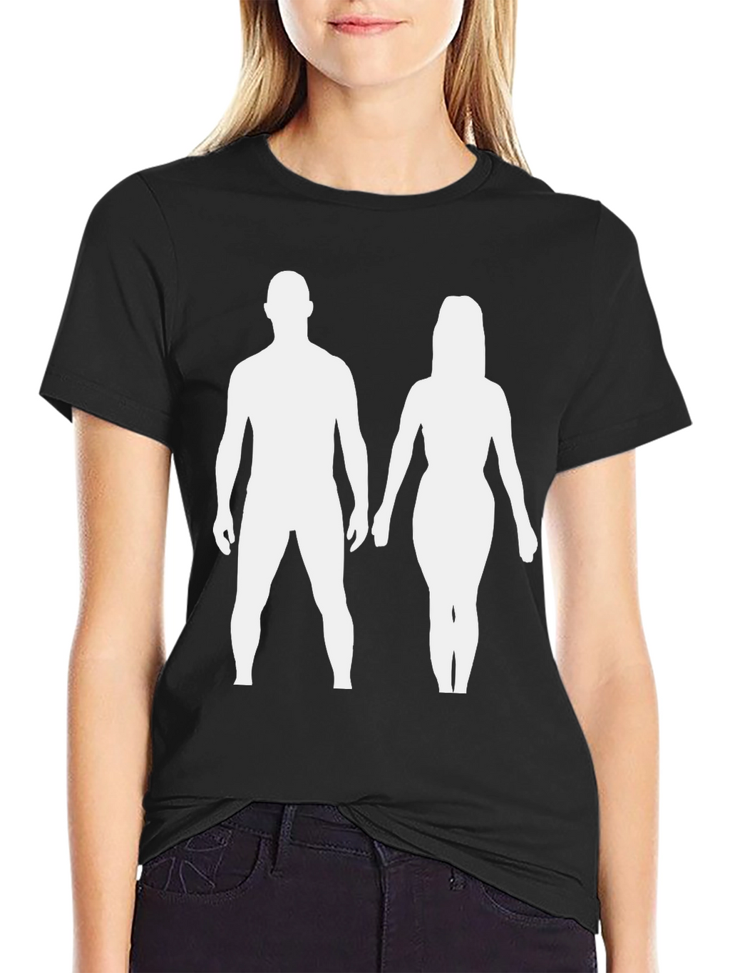 Couple Silhouette Black T-Shirt