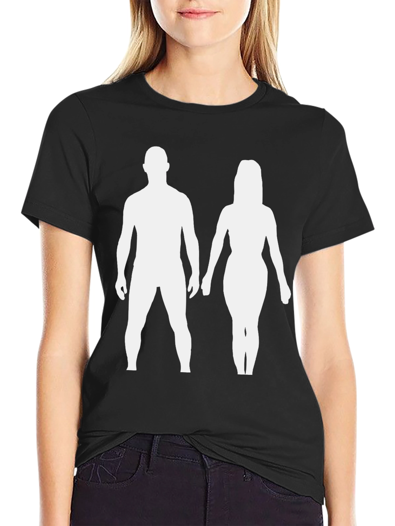 Couple Silhouette Black T-Shirt