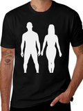 Couple Silhouette Black T-Shirt