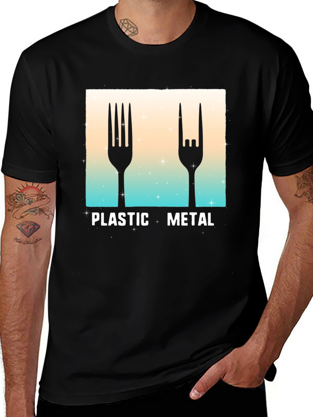 Plastic Metal Graphic Tee - Music Fan T-Shirt