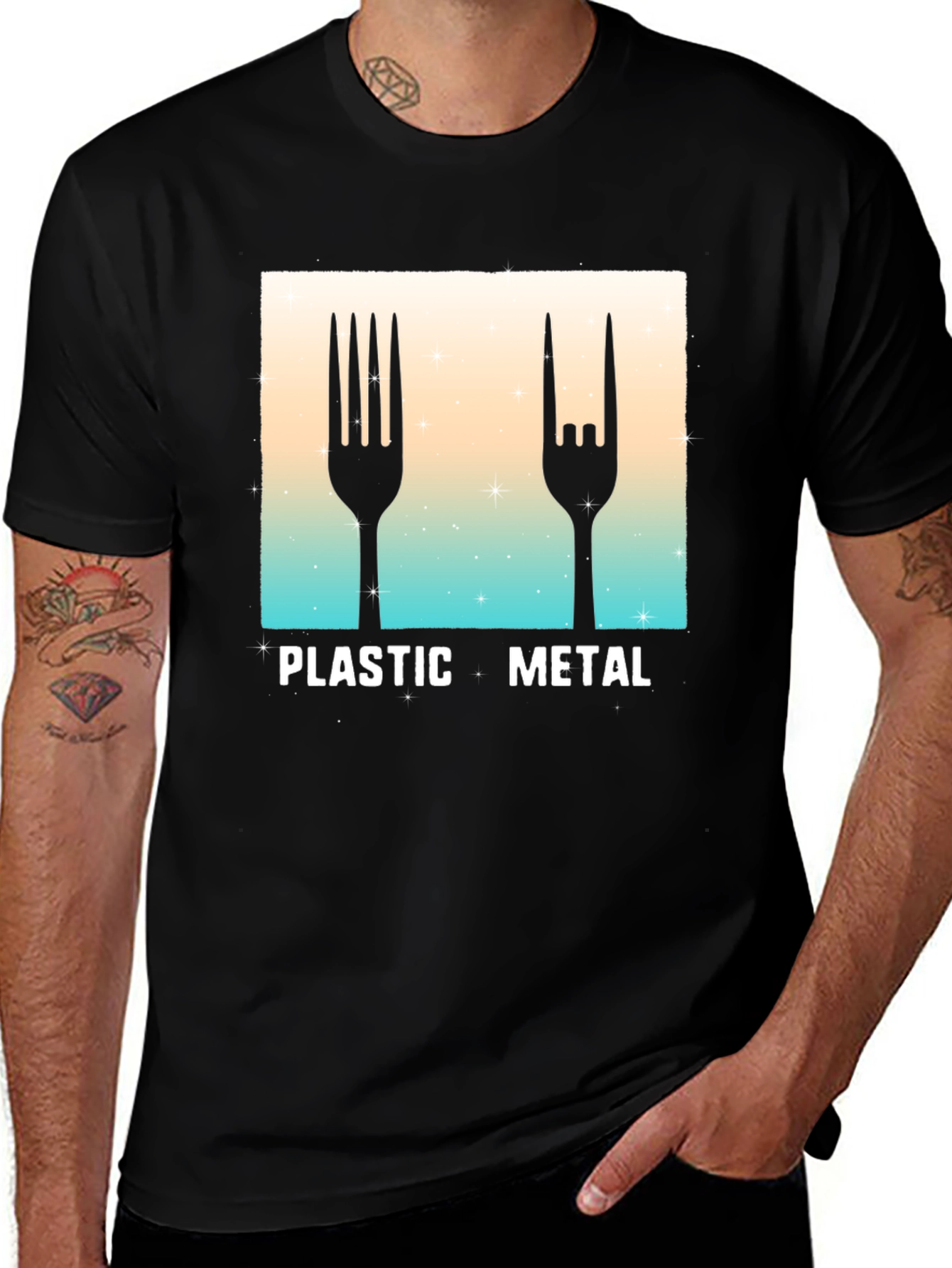 Plastic Metal Graphic Tee - Music Fan T-Shirt