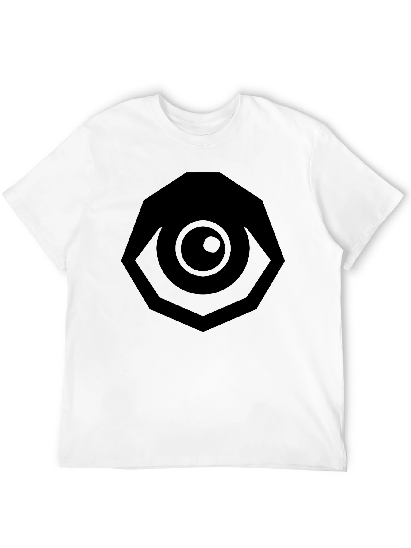 All Seeing Eye Graphic Tee - Black Cotton T-Shirt
