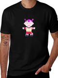 Funny Graphic T-Shirt with Cartoon Alien Design