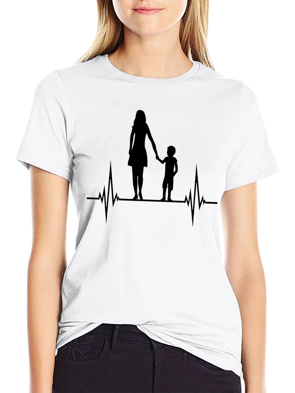 Mother and Child Heartbeat T-Shirt