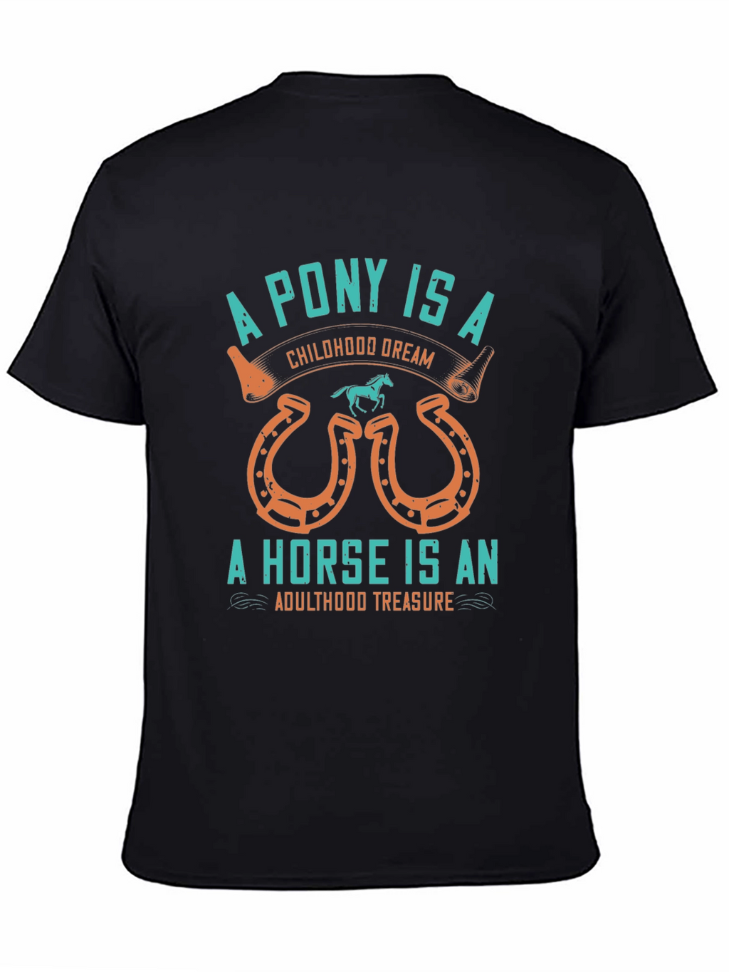 Equestrian Tee: Pony & Horse Graphic T-Shirt