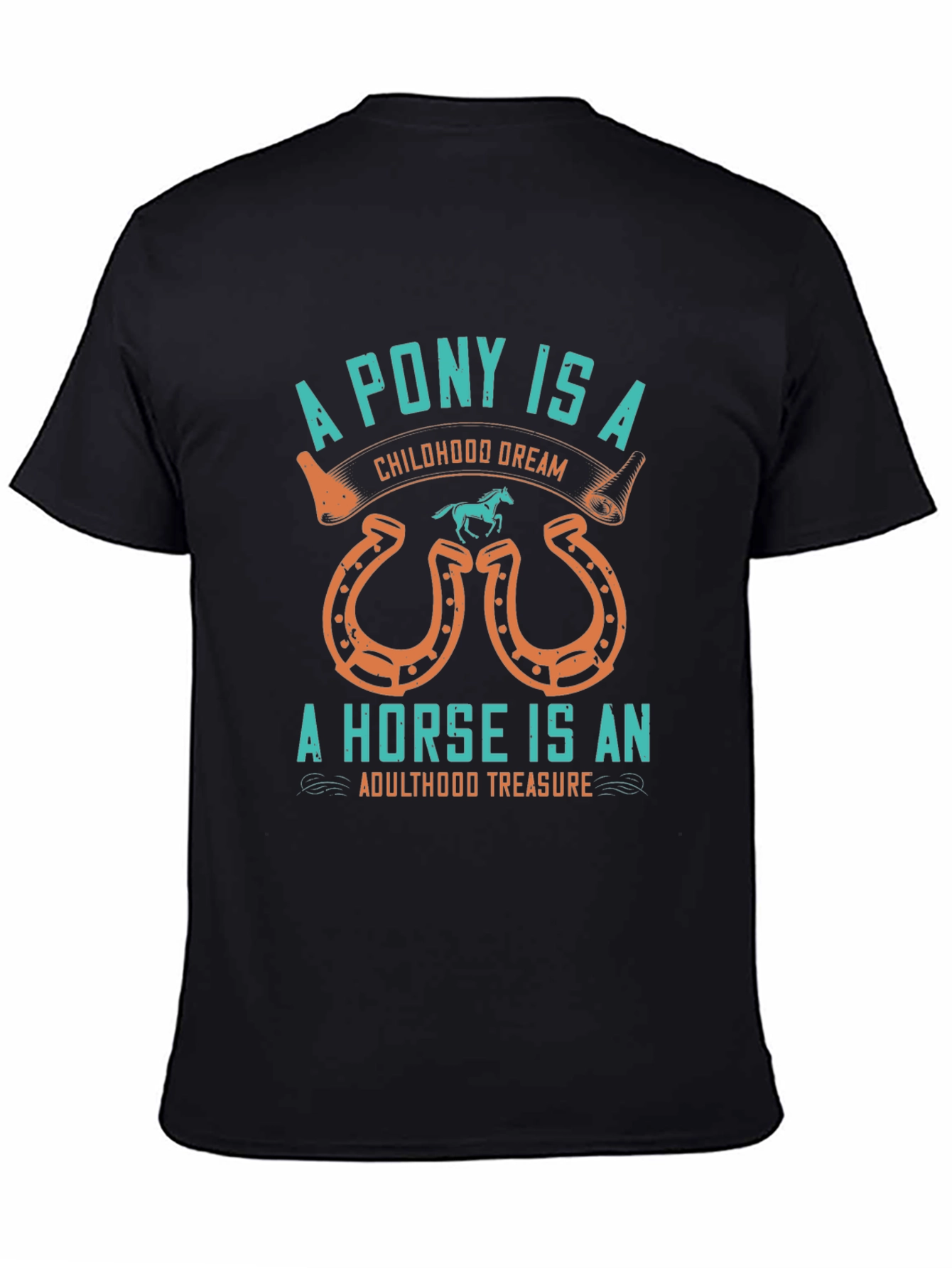 Equestrian Tee: Pony & Horse Graphic T-Shirt