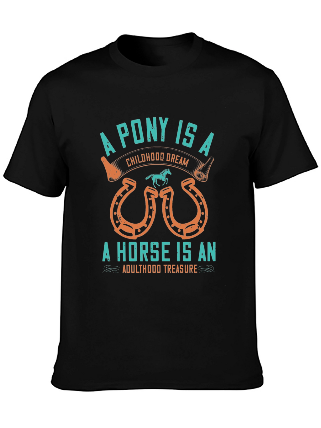 Equestrian Tee: Pony & Horse Graphic T-Shirt