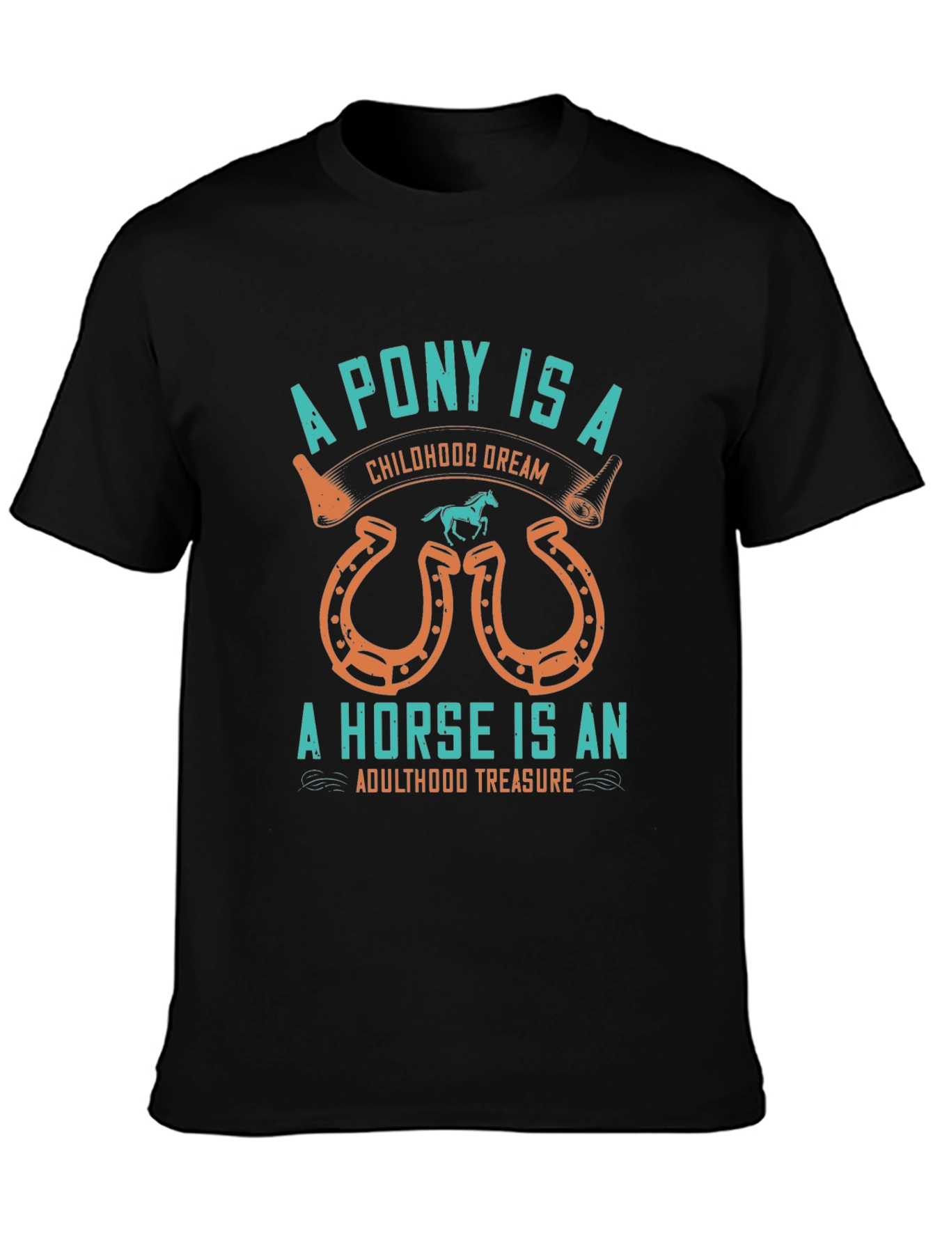 Equestrian Tee: Pony & Horse Graphic T-Shirt