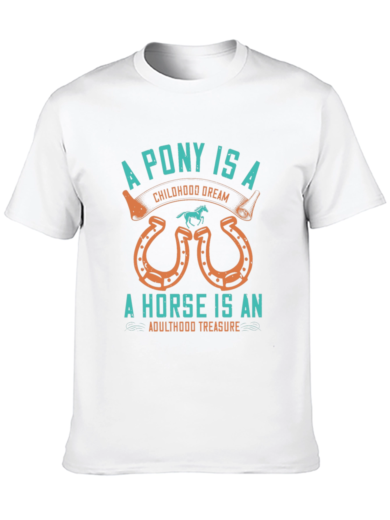 Equestrian Tee: Pony & Horse Graphic T-Shirt