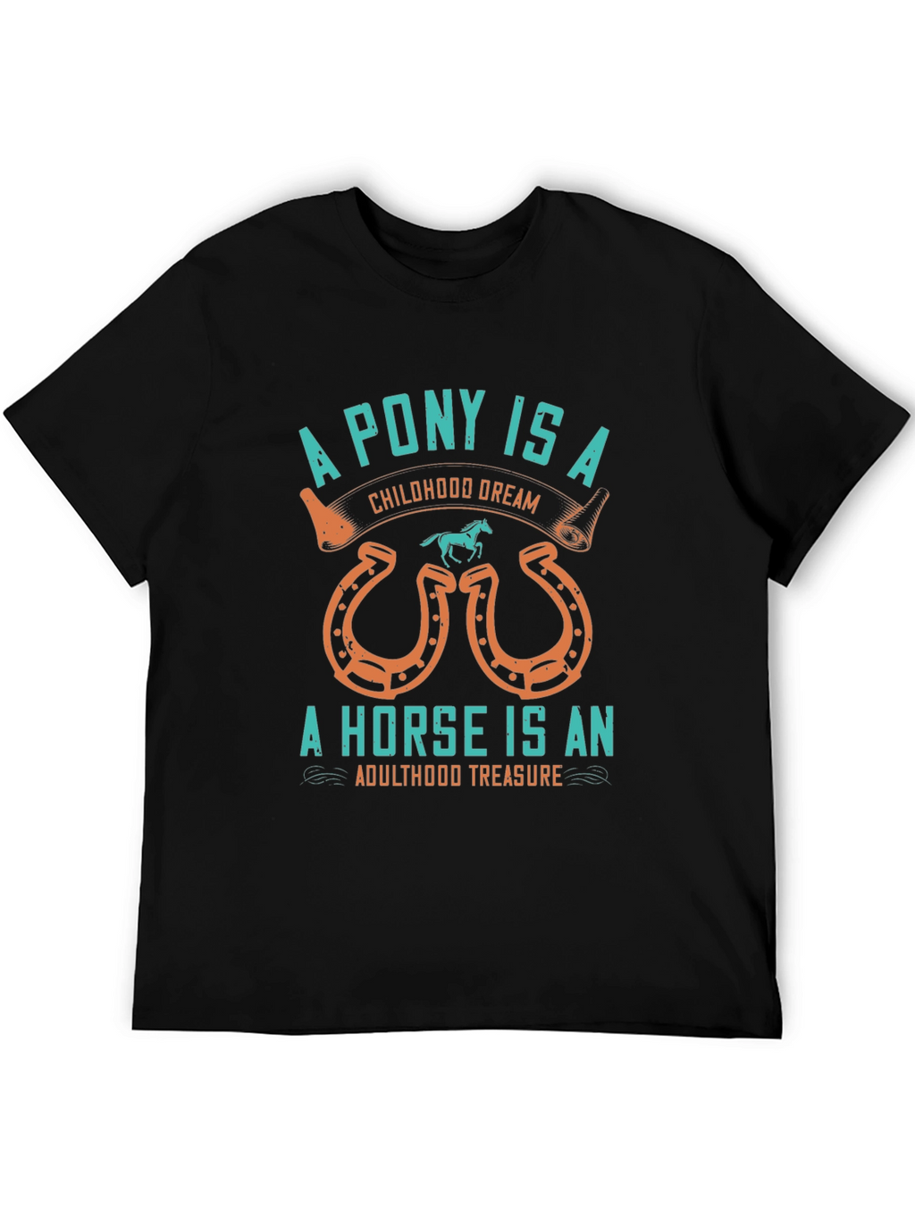 Equestrian Tee: Pony & Horse Graphic T-Shirt
