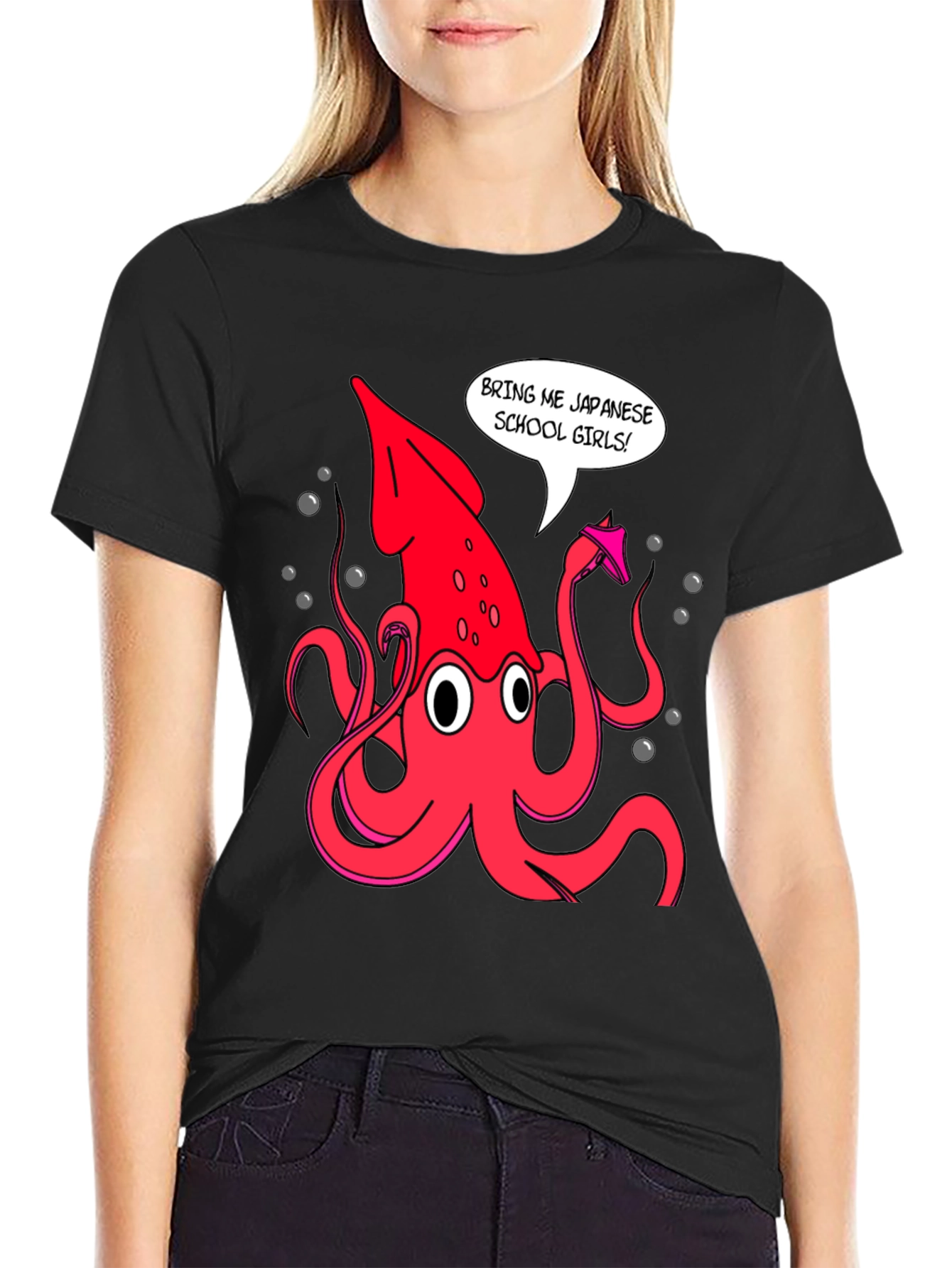 Novelty Squid Graphic T-Shirt