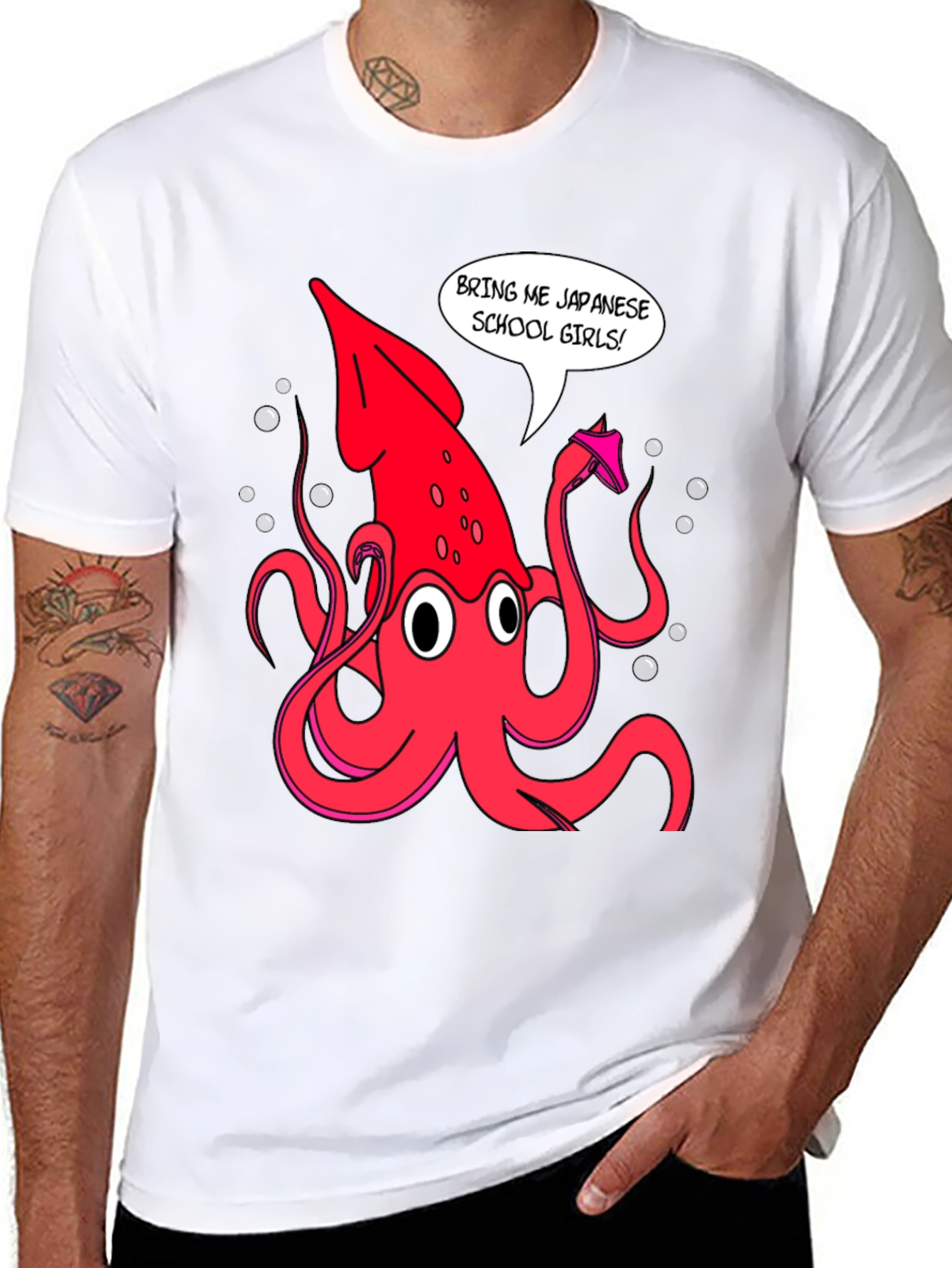 Novelty Squid Graphic T-Shirt