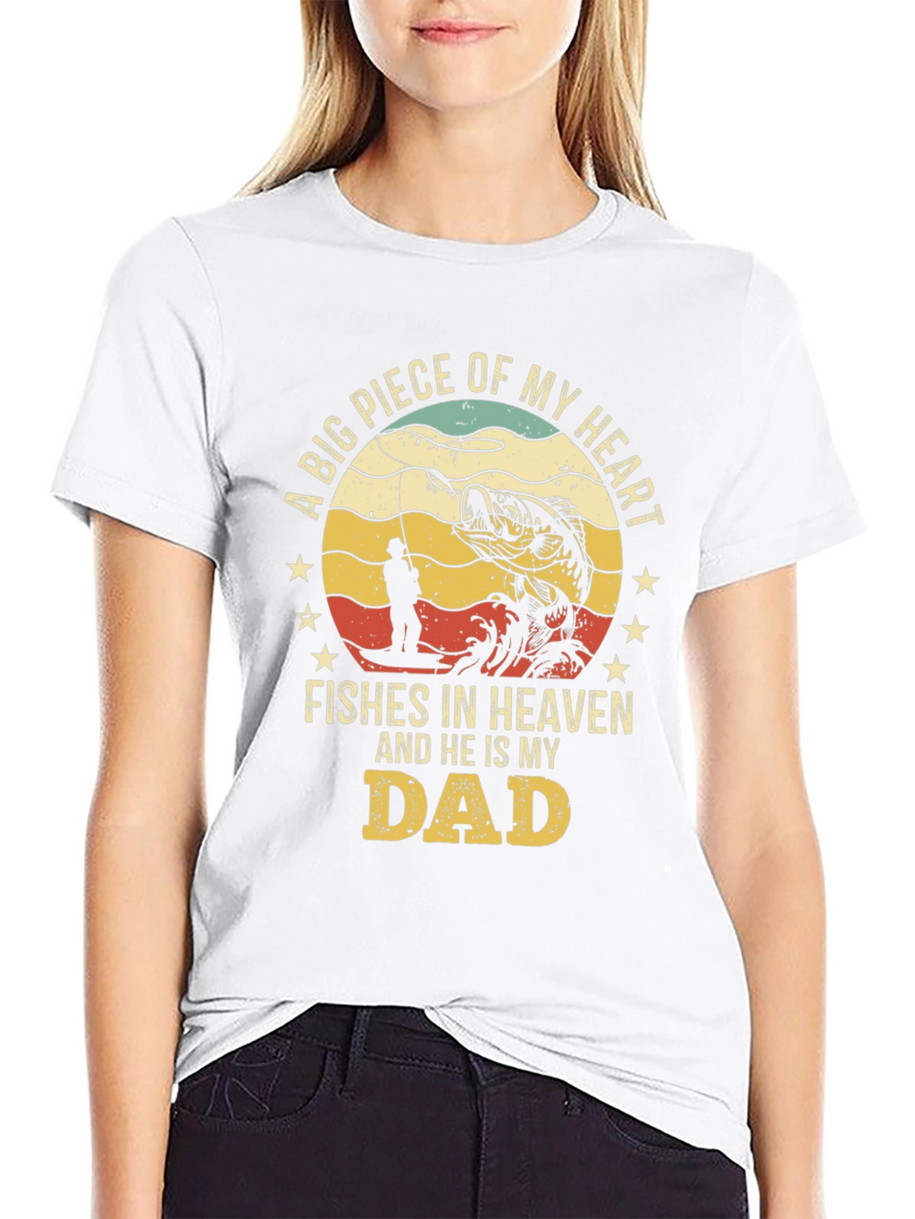 Fishes in Heaven Dad T-Shirt