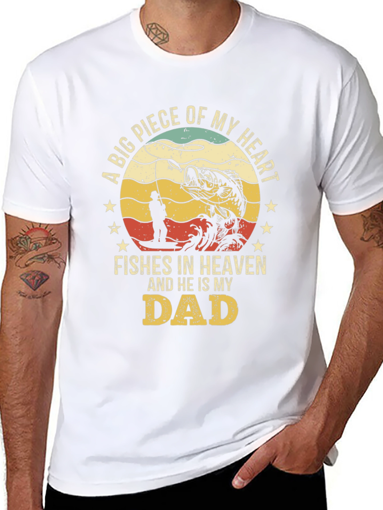 Fishes in Heaven Dad T-Shirt