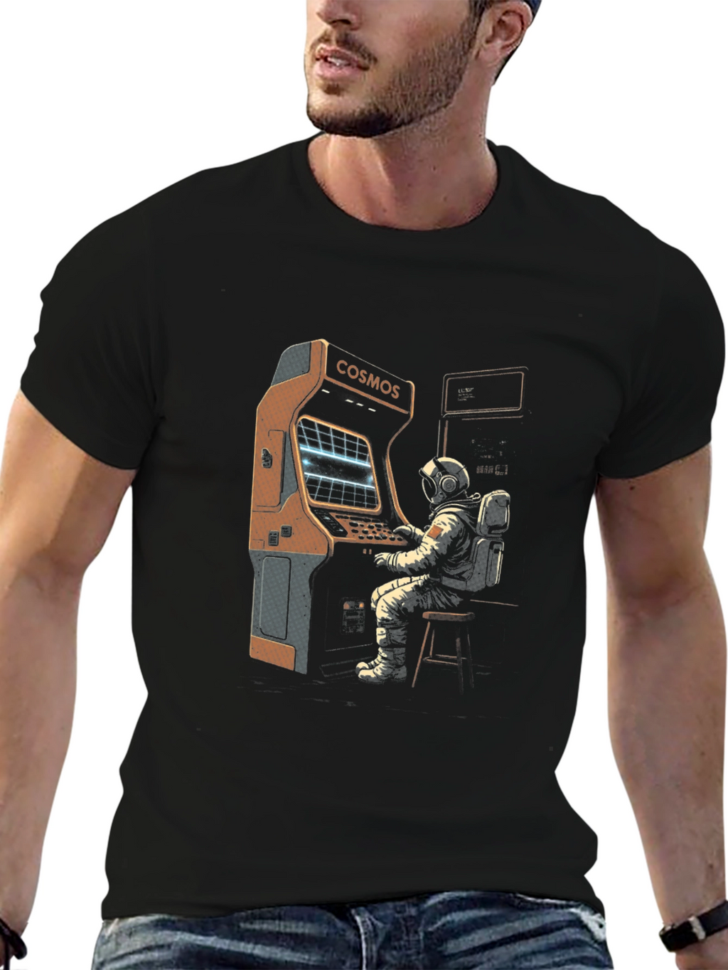 Cosmos Arcade Astronaut Black T-Shirt