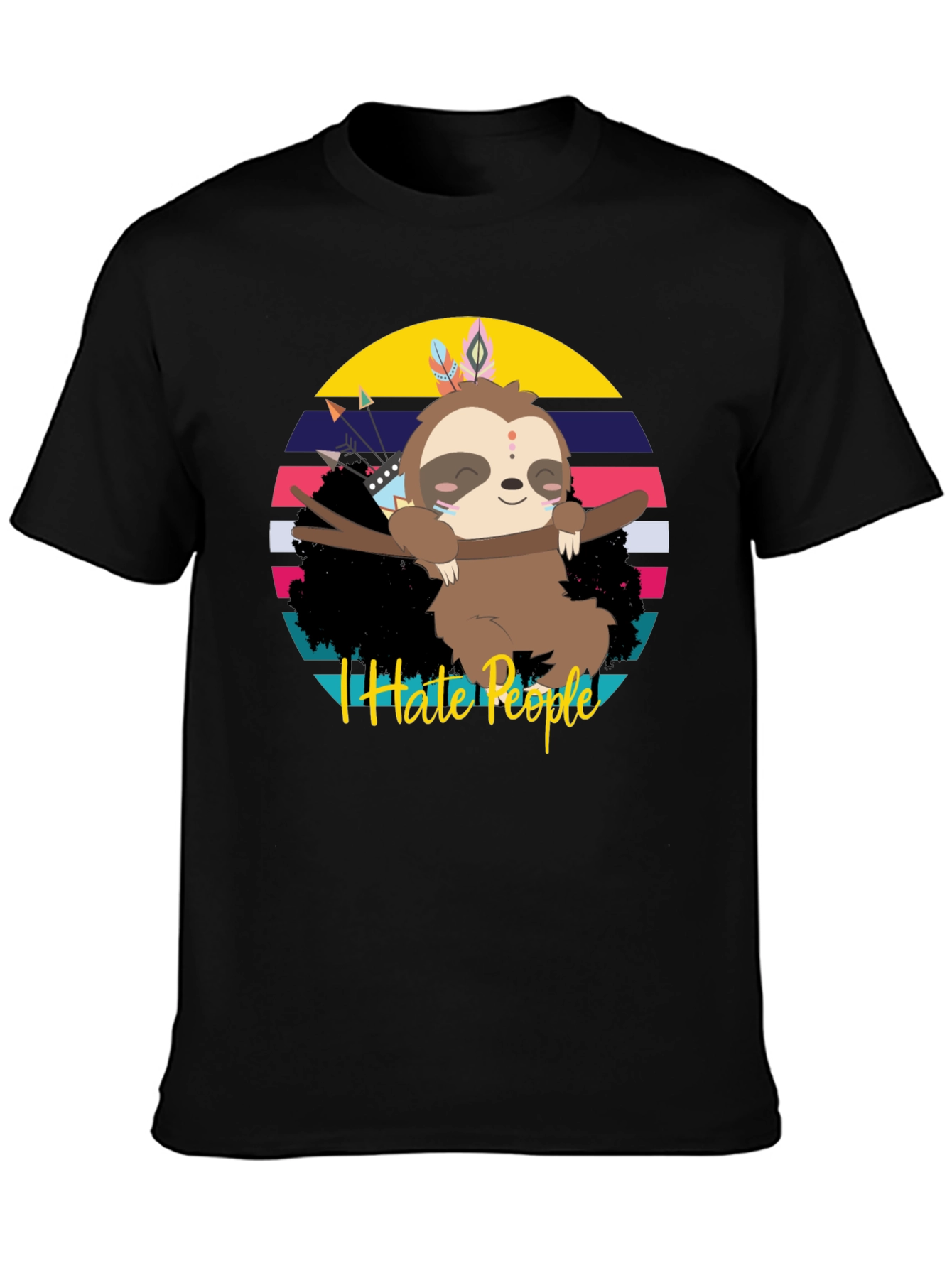 I Hate People Sloth Graphic Tee