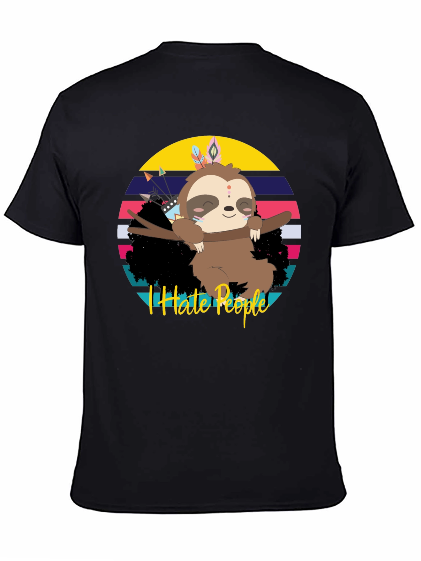 I Hate People Sloth Graphic Tee