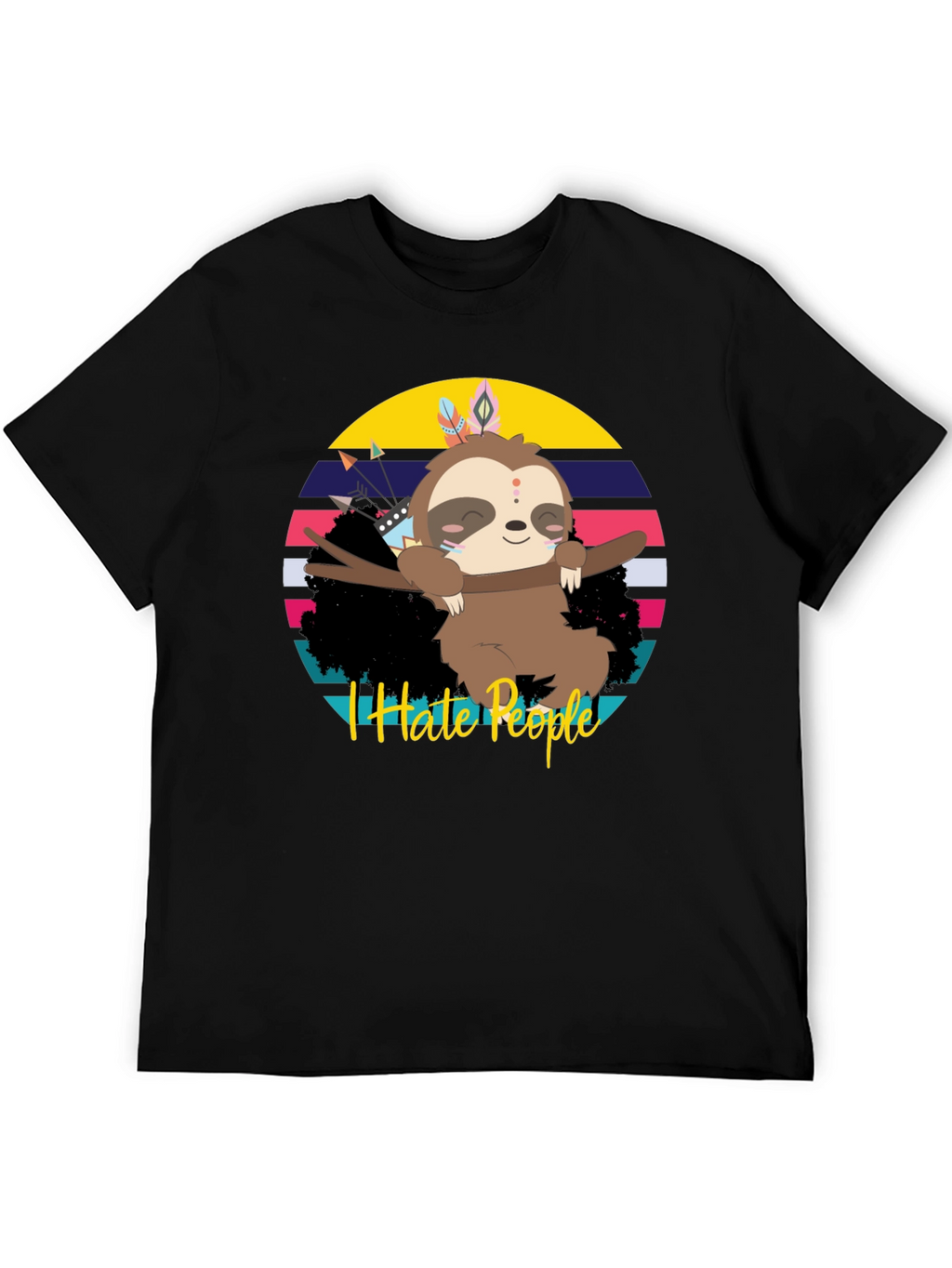 I Hate People Sloth Graphic Tee