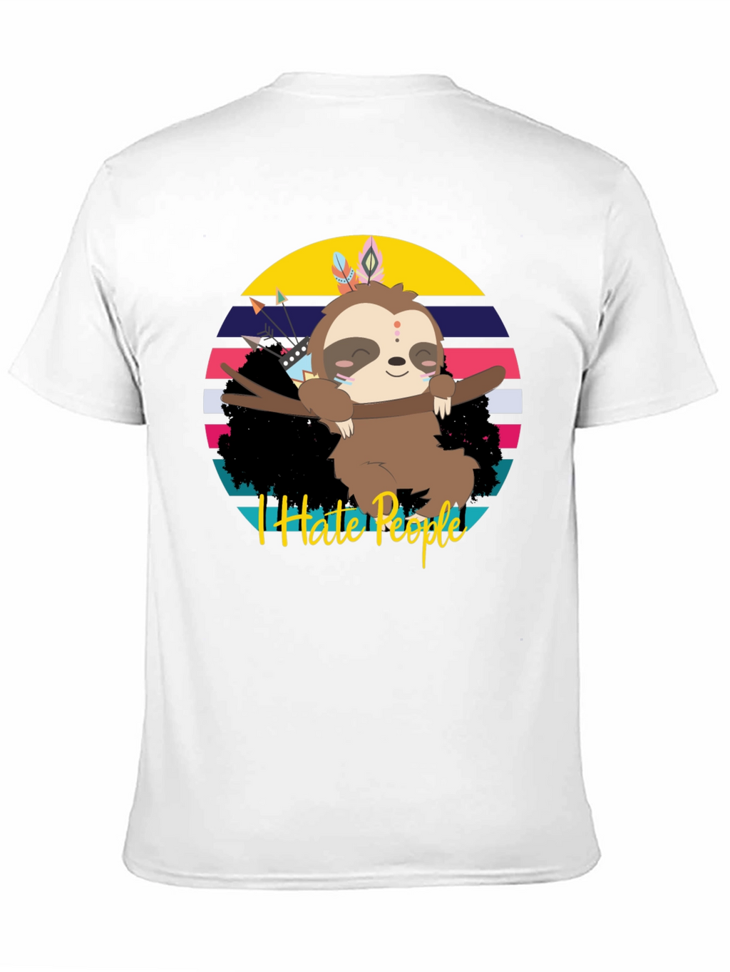 I Hate People Sloth Graphic Tee