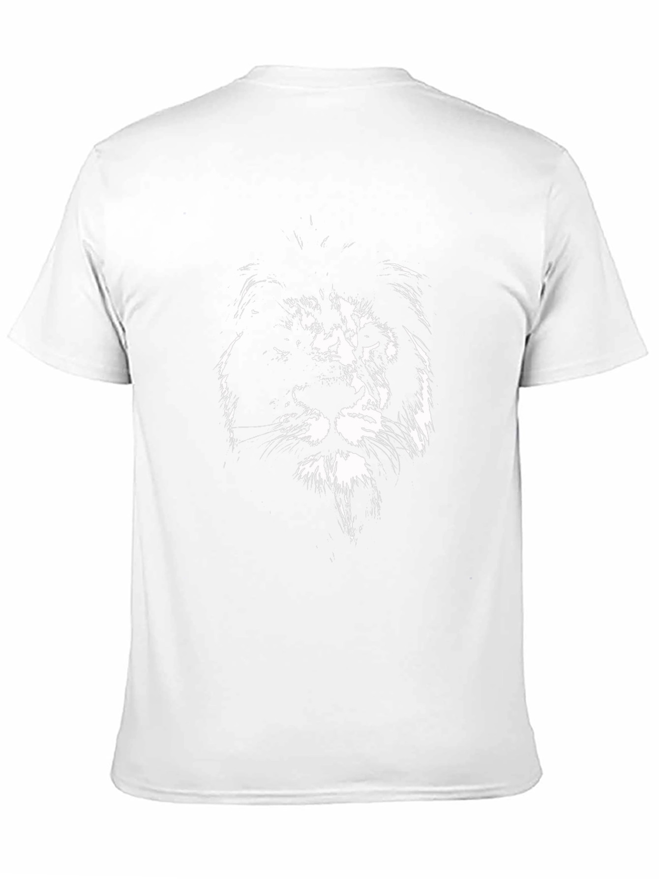 Black T-Shirt with Lion Graphic
