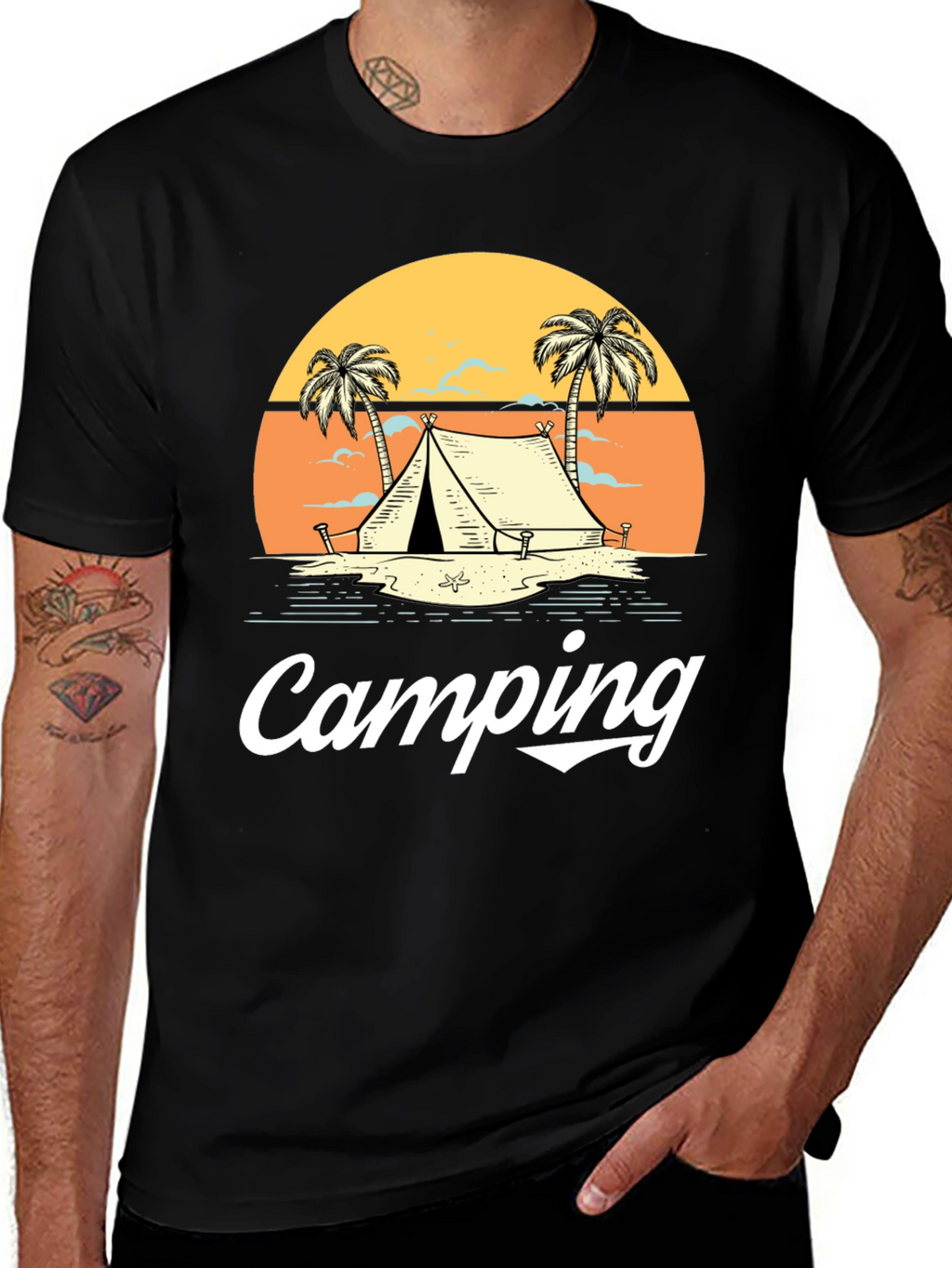 Camping Graphic Tee - Outdoor Adventure Shirt