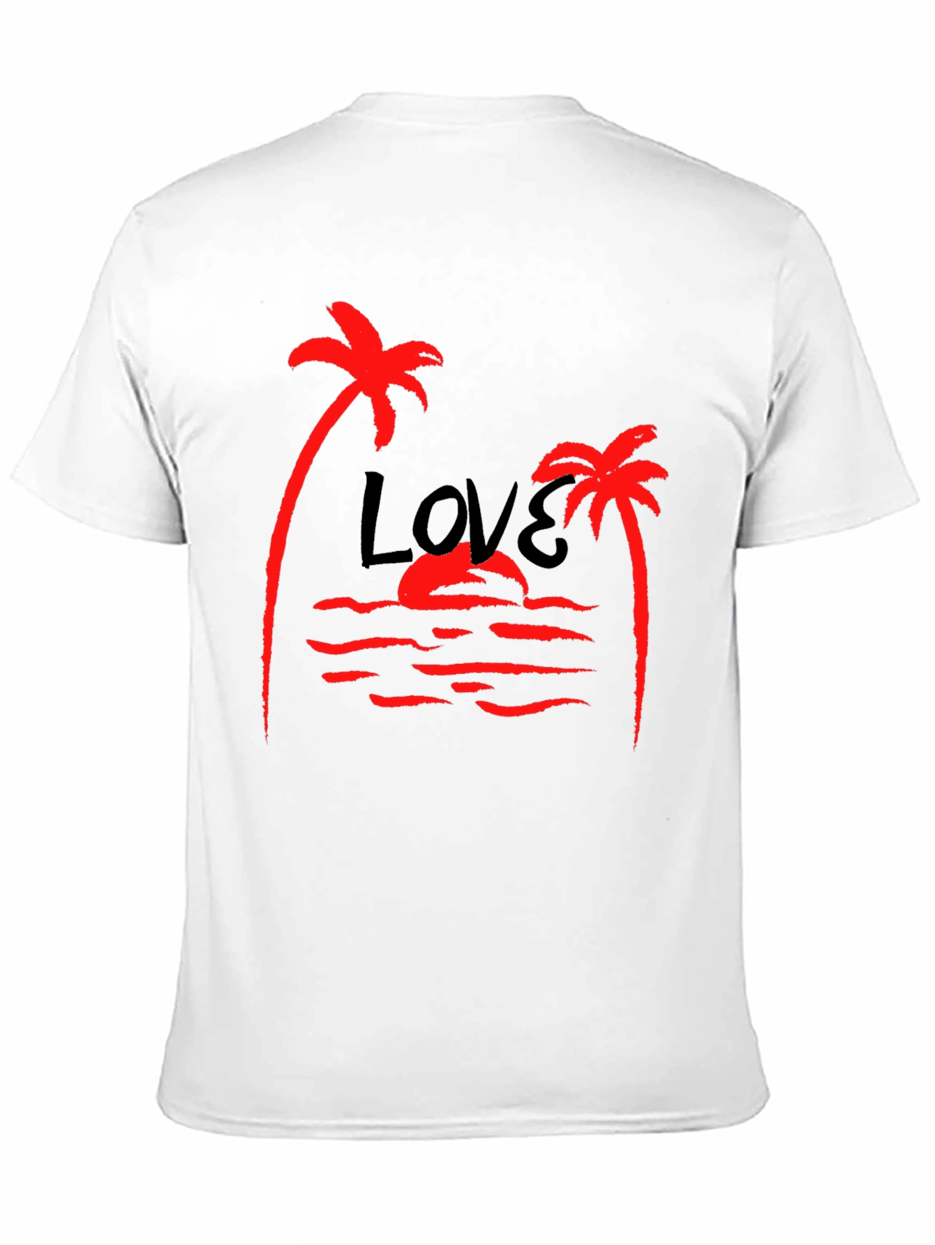 Tropical Love Palm Tree Graphic T-Shirt