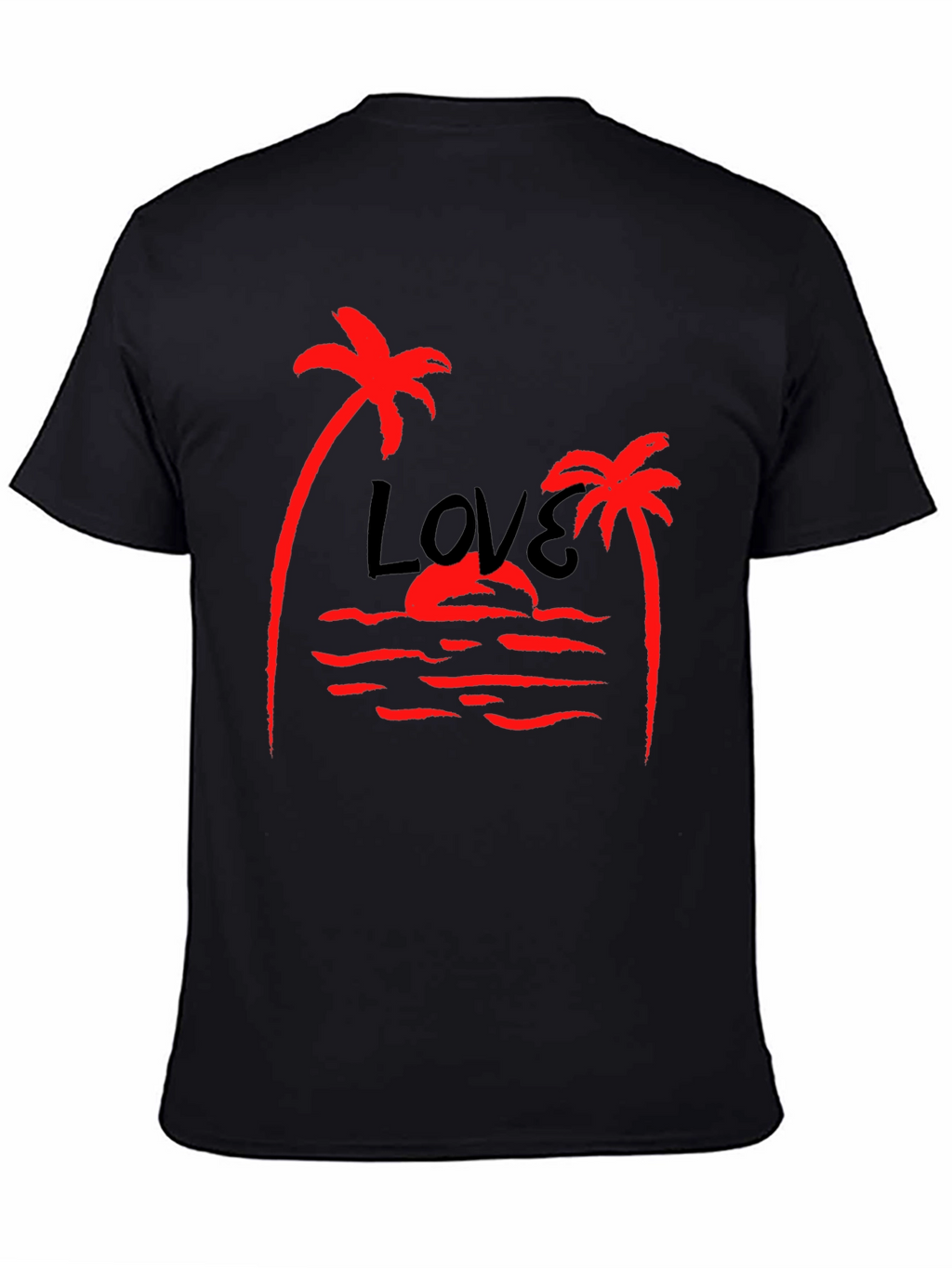 Tropical Love Palm Tree Graphic T-Shirt