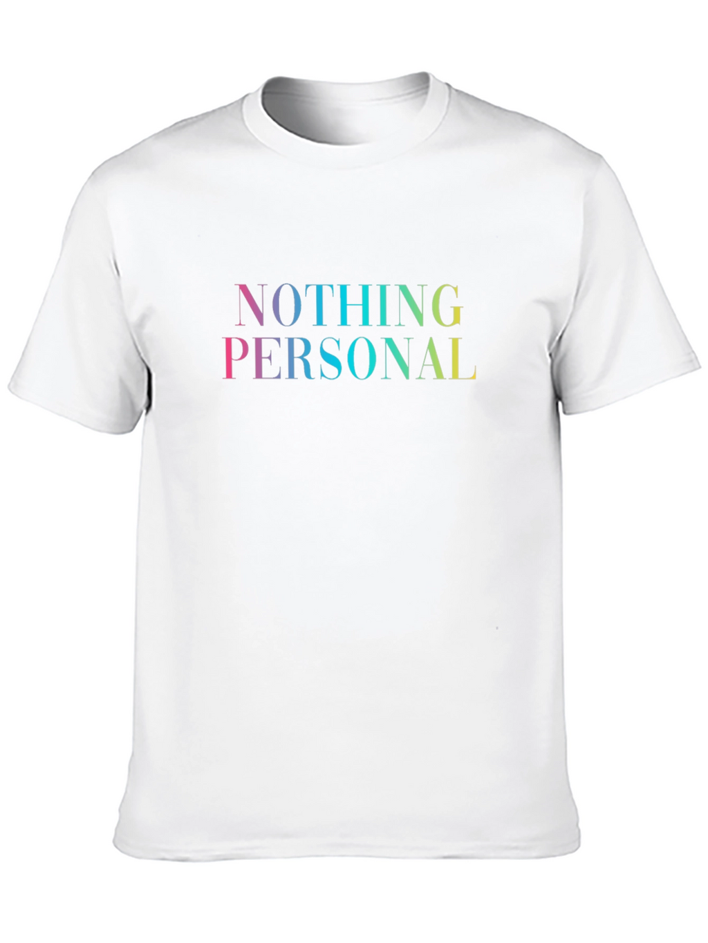 Nothing Personal Rainbow Text Graphic Tee