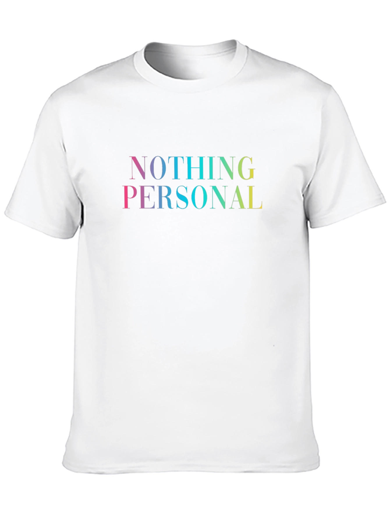 Nothing Personal Rainbow Text Graphic Tee