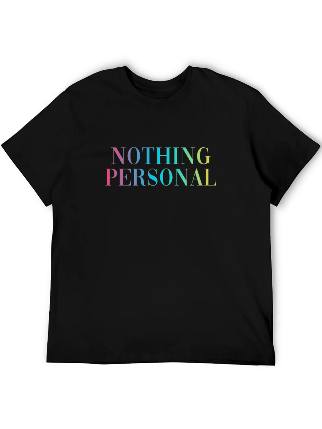 Nothing Personal Rainbow Text Graphic Tee