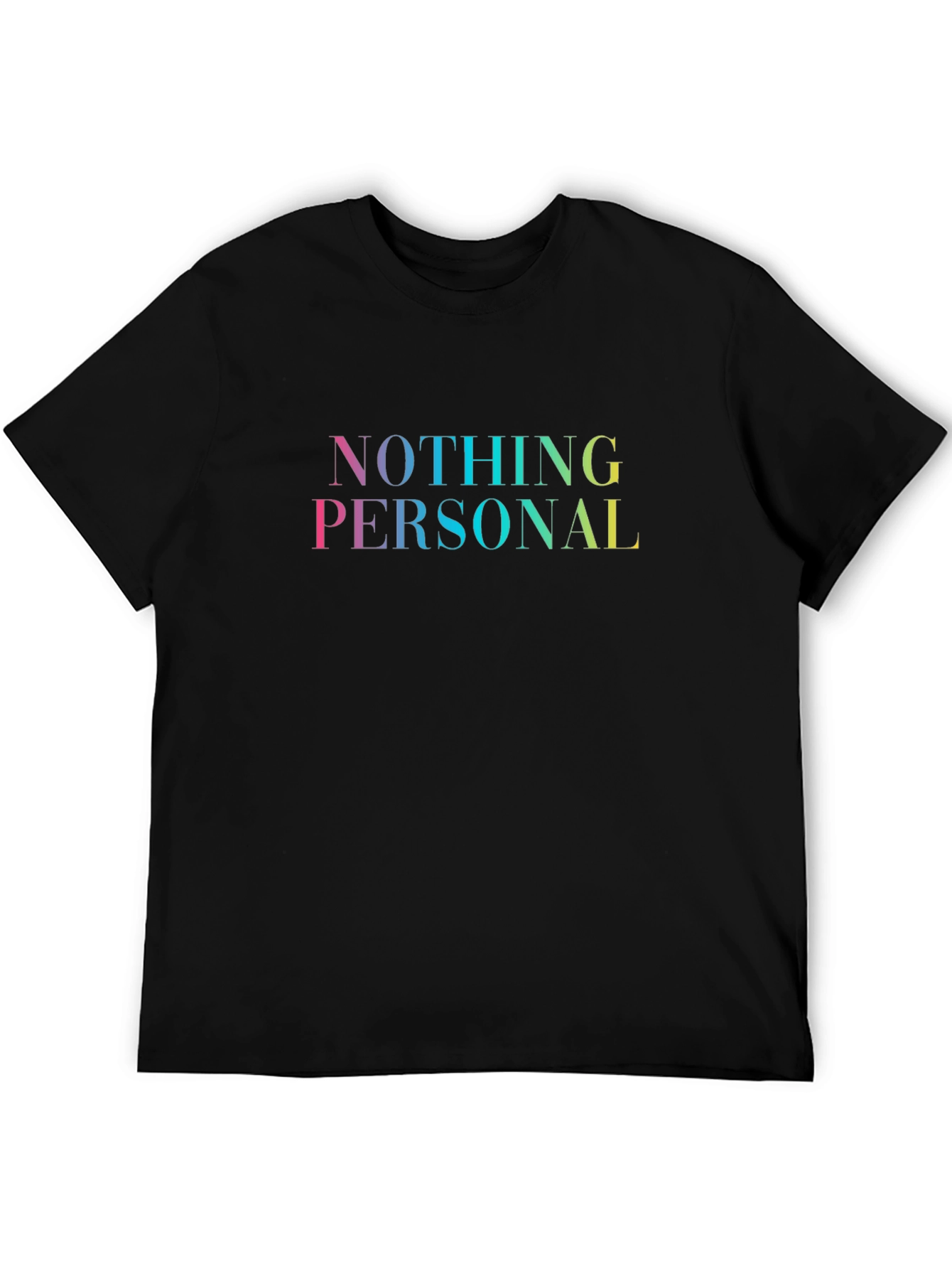 Nothing Personal Rainbow Text Graphic Tee