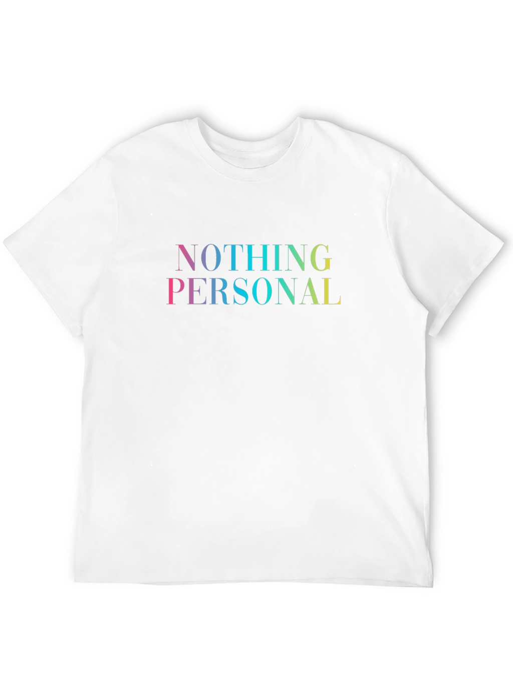 Nothing Personal Rainbow Text Graphic Tee