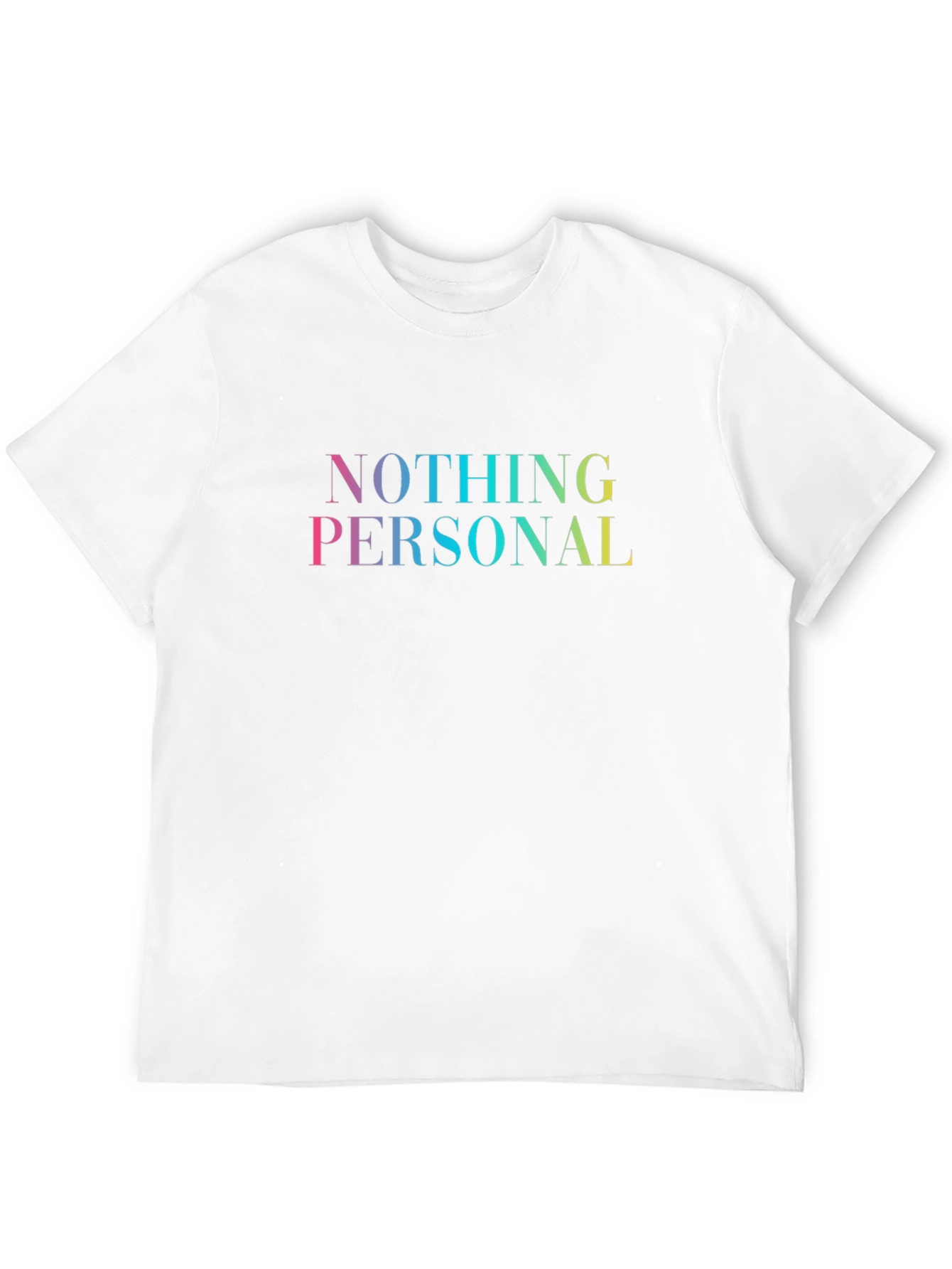 Nothing Personal Rainbow Text Graphic Tee