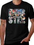 Dubstep Collage Graphic Black T-Shirt