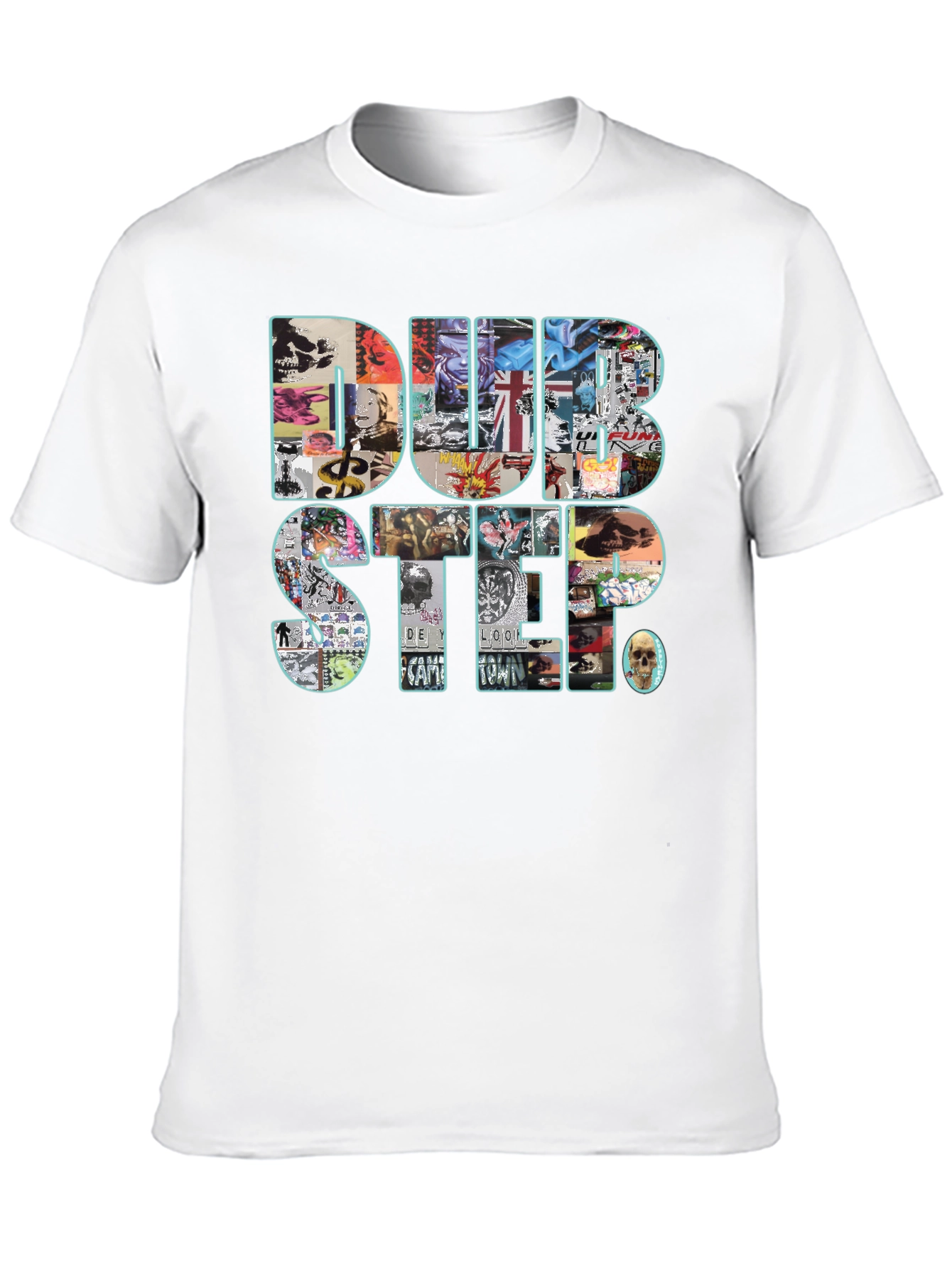Dubstep Collage Graphic Black T-Shirt
