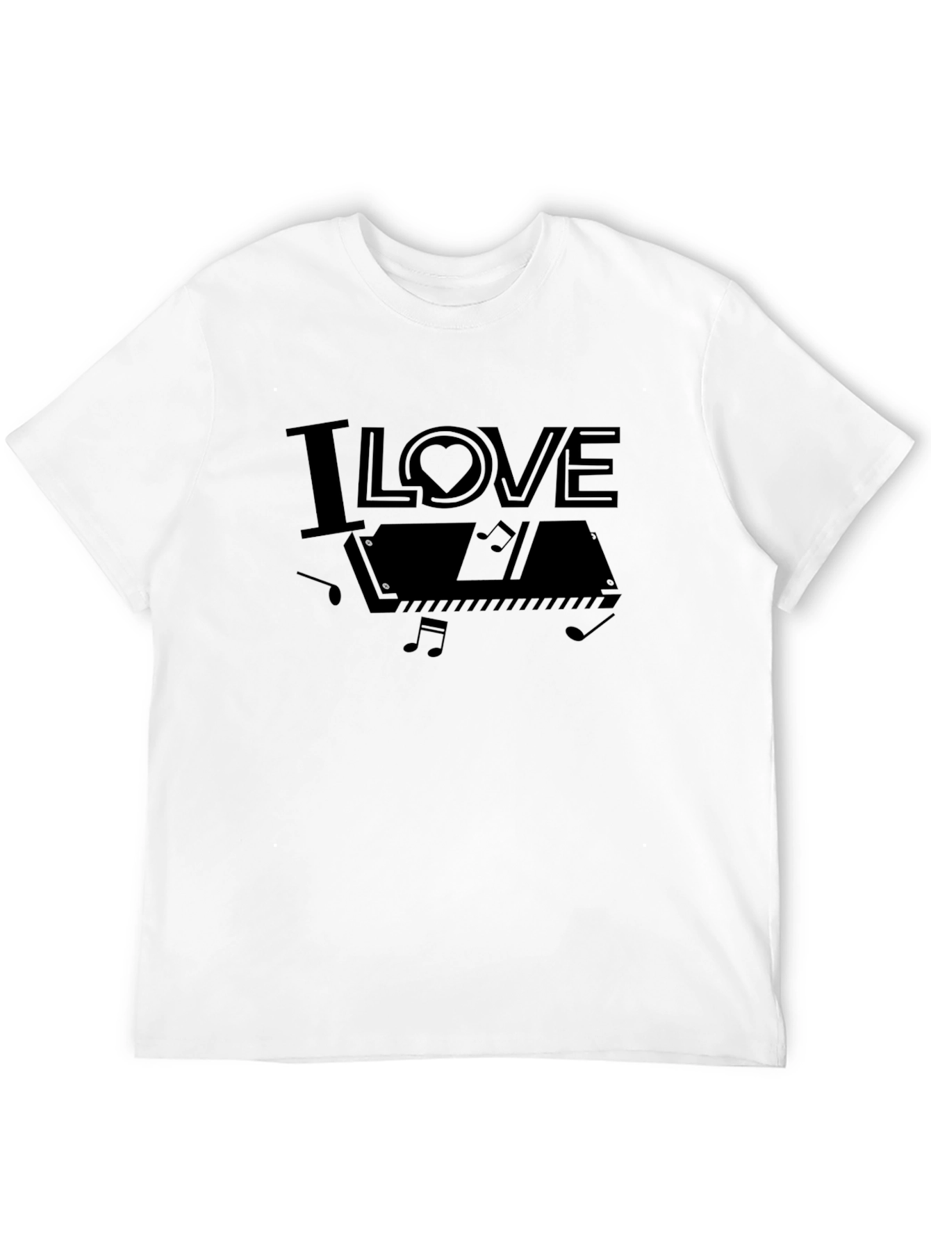 I Love Piano Graphic Tee - Musician Gift