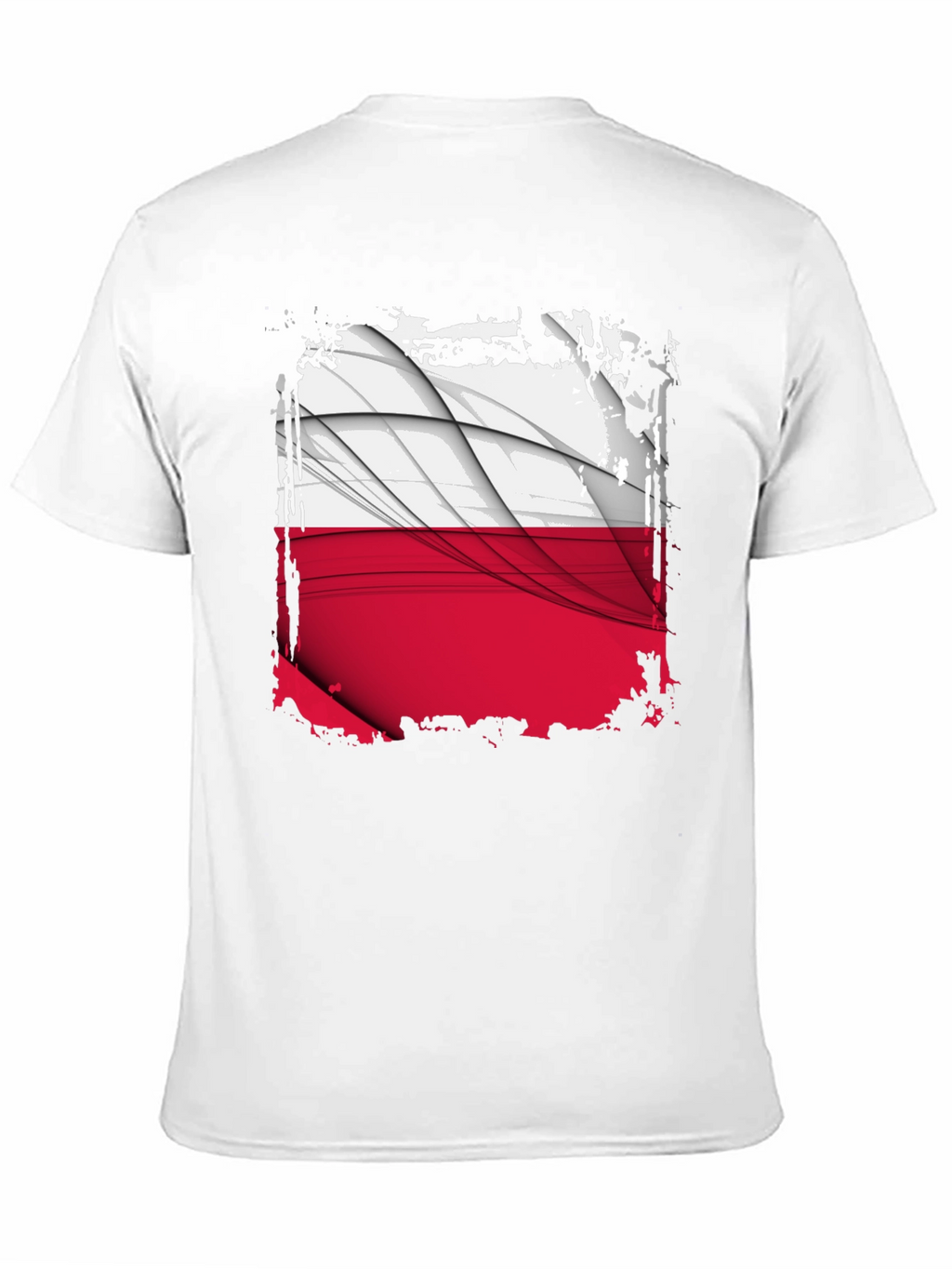 Poland Flag Graphic Black T-Shirt