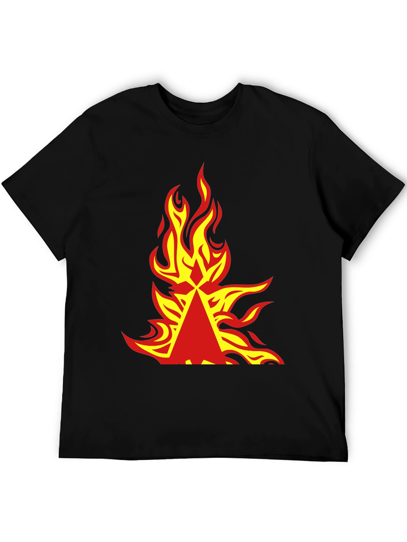 Fiery Graphic Tee - Bold Flame Design