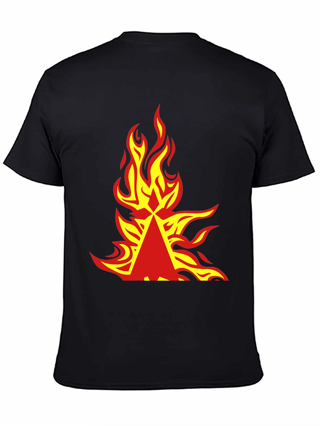 Fiery Graphic Tee - Bold Flame Design