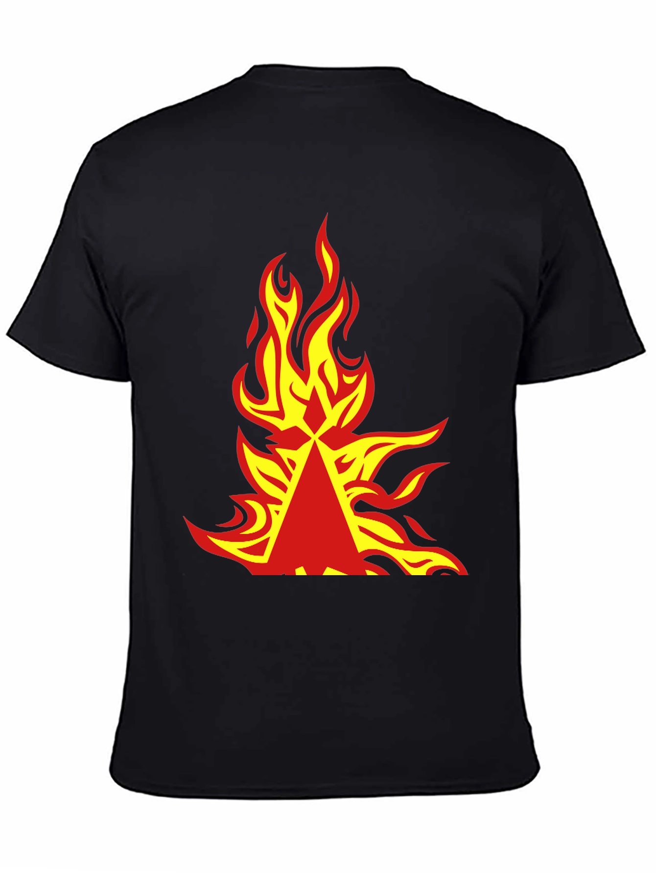 Fiery Graphic Tee - Bold Flame Design