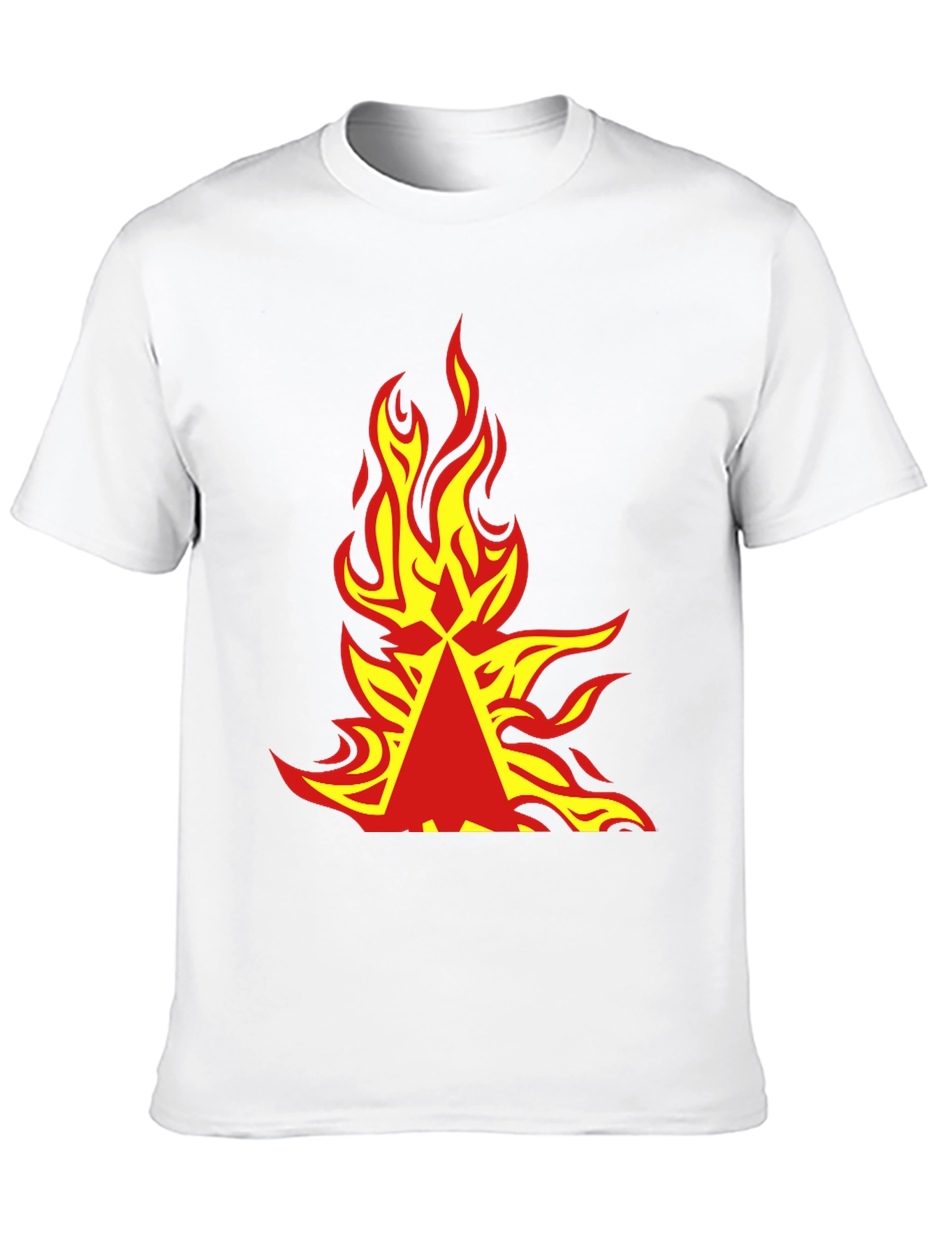 Fiery Graphic Tee - Bold Flame Design