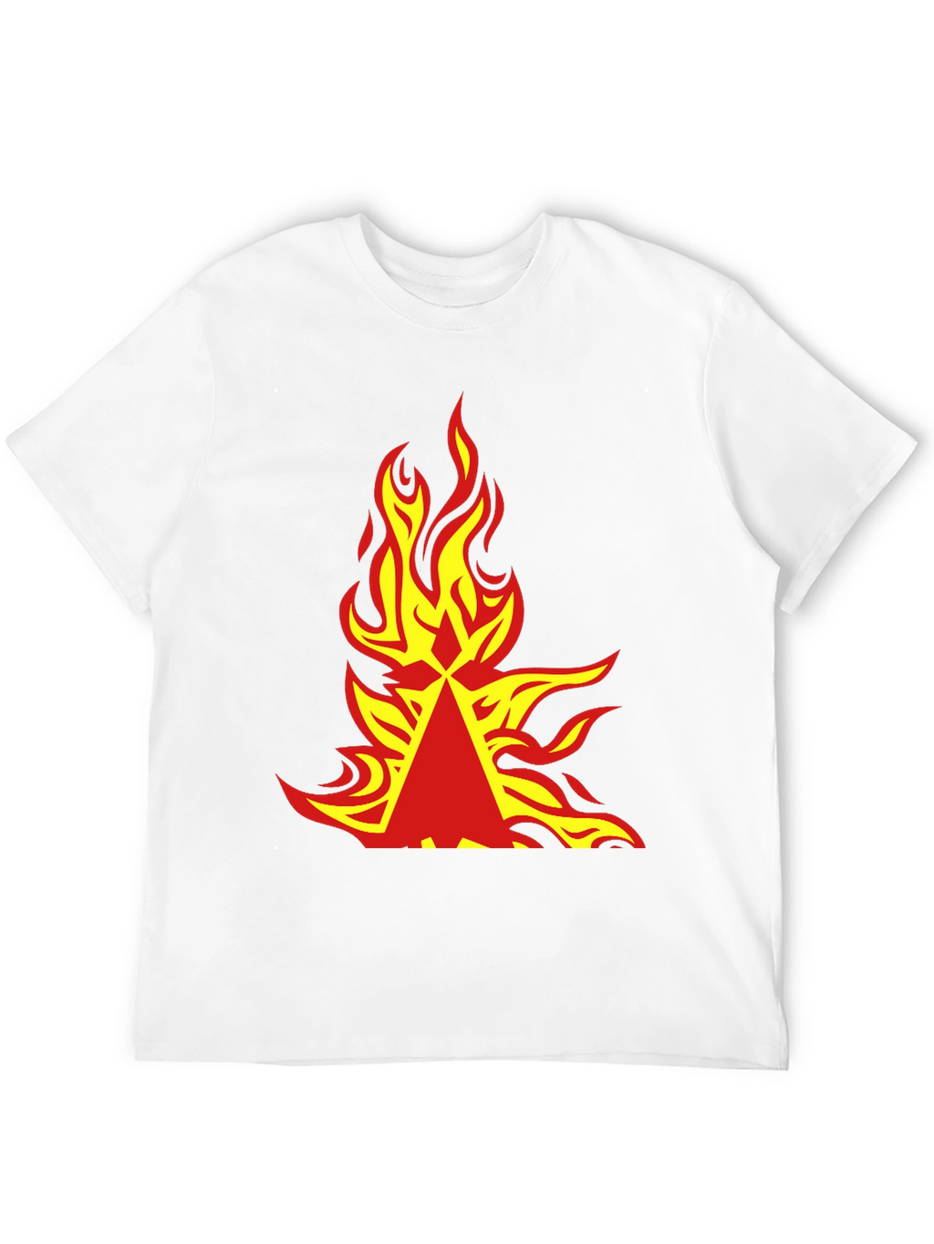 Fiery Graphic Tee - Bold Flame Design