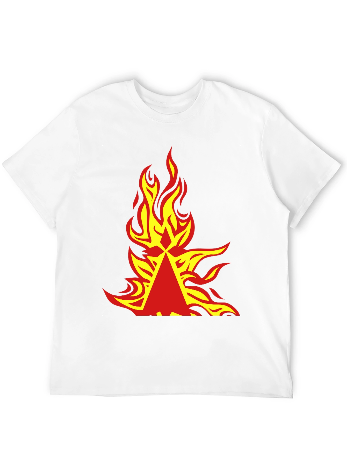 Fiery Graphic Tee - Bold Flame Design